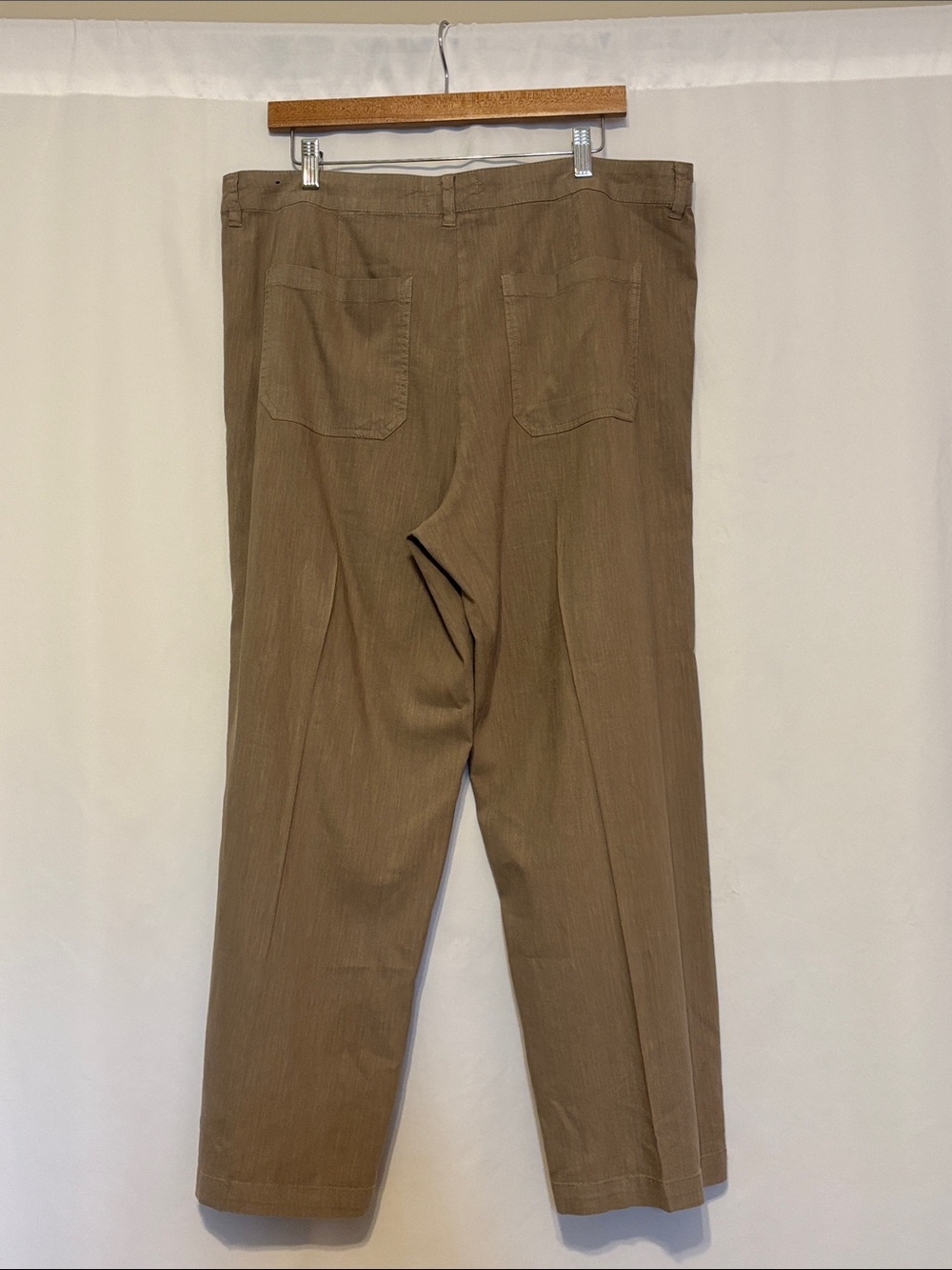 Kut from the Kloth Topaz High Rise Wide Leg Cropped Pants Khaki Size 14 Like New - Picture 3 of 8